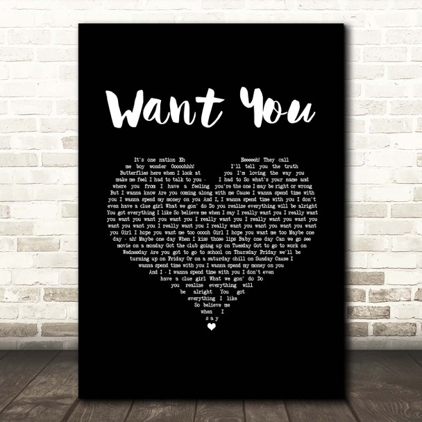 Ayo Jay Want You Black Heart Song Lyric Print