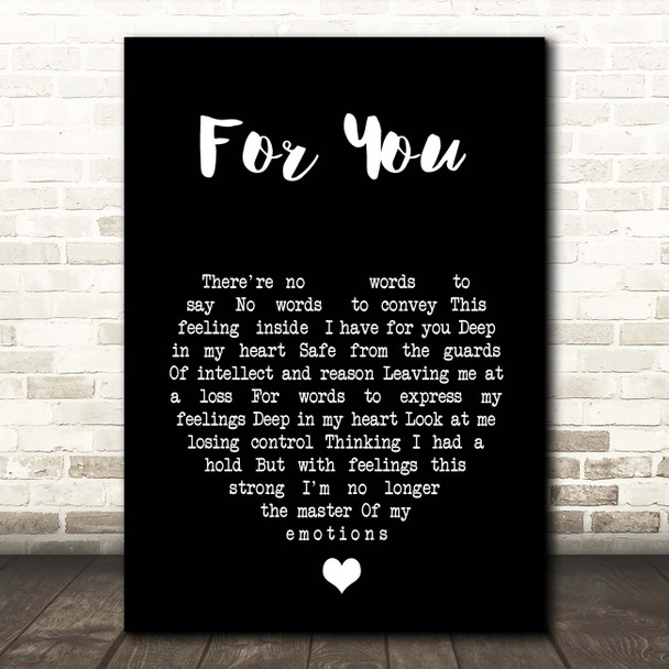 Tracy Chapman For You Black Heart Song Lyric Print