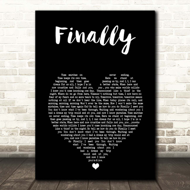 Kings of Tomorrow Finally Black Heart Song Lyric Print