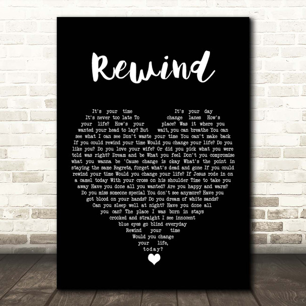 Stereophonics Rewind Black Heart Song Lyric Print