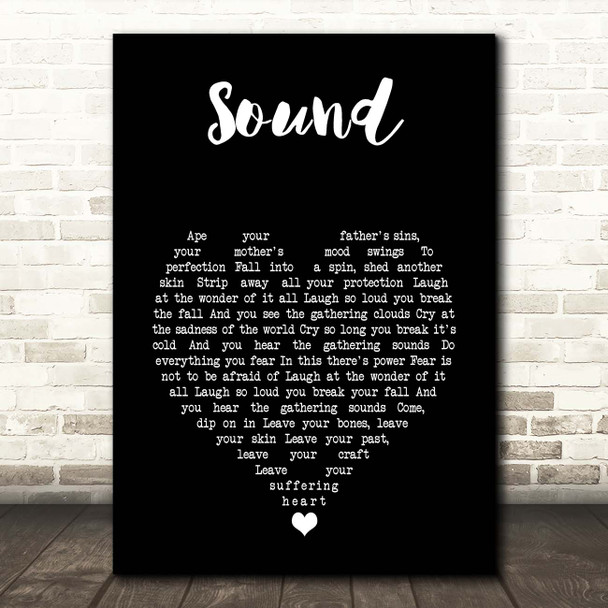 James Sound Black Heart Song Lyric Print