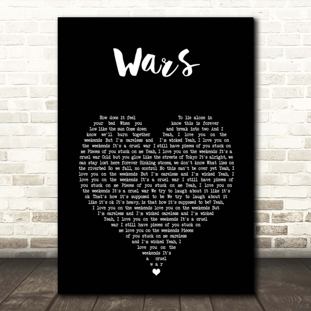 Of Monsters And Men Wars Black Heart Song Lyric Print