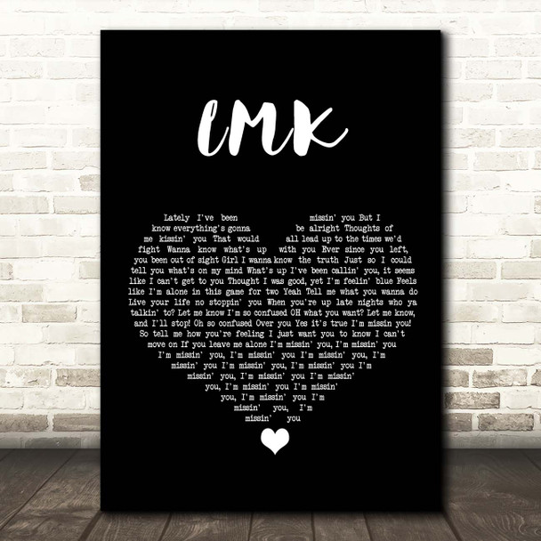 Lil XXEL LMK Black Heart Song Lyric Print