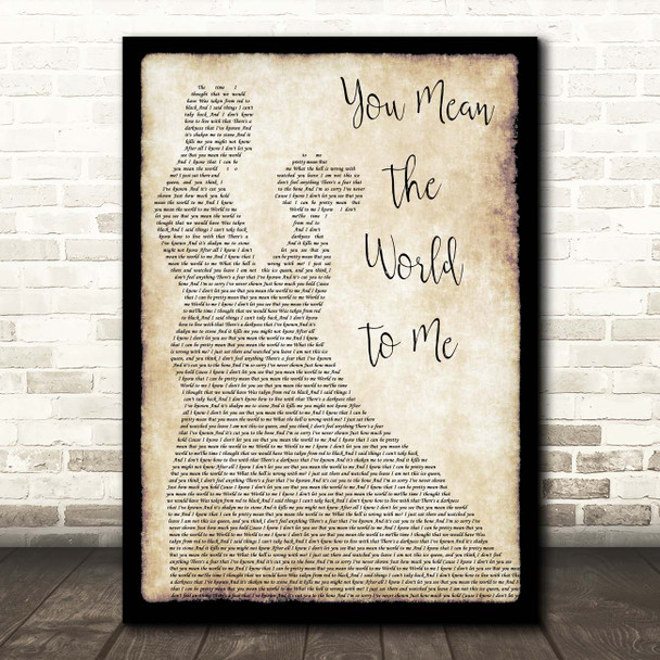 Freya Ridings You Mean The World To Me Man Lady Dancing Song Lyric Print