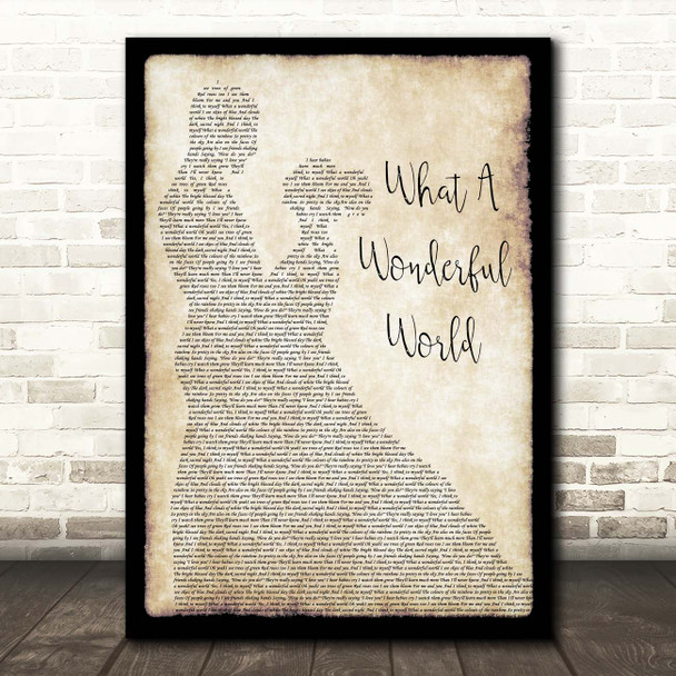 Louis Armstrong What A Wonderful World Man Lady Dancing Song Lyric Print