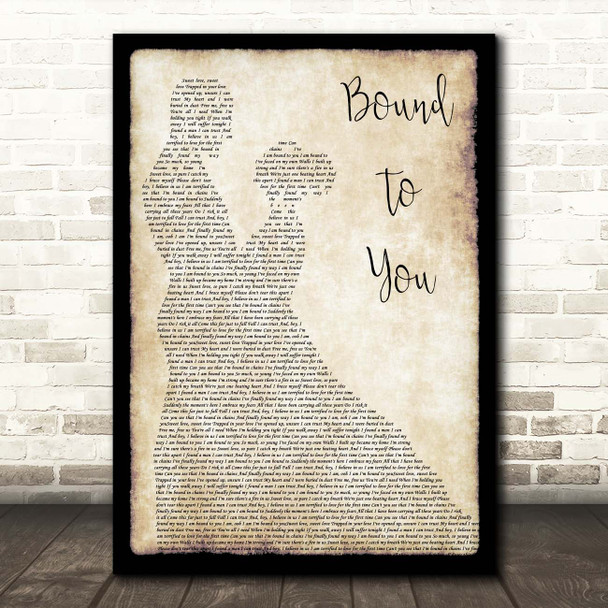 Christina Aguilera Bound To You Man Lady Dancing Song Lyric Print