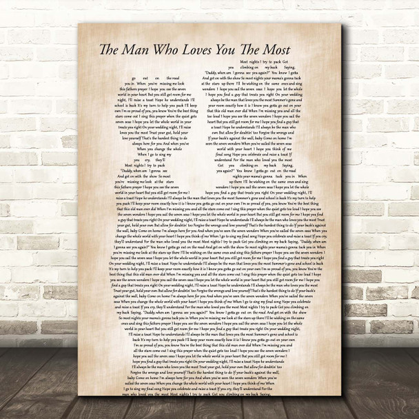 Zac Brown Band The Man Who Loves You The Most Father & Child Song Lyric Print