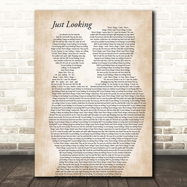 Stereophonics Just Looking Father & Child Song Lyric Print