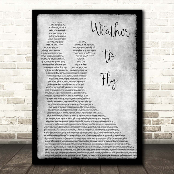 Elbow Weather To Fly Grey Man Lady Dancing Song Lyric Print