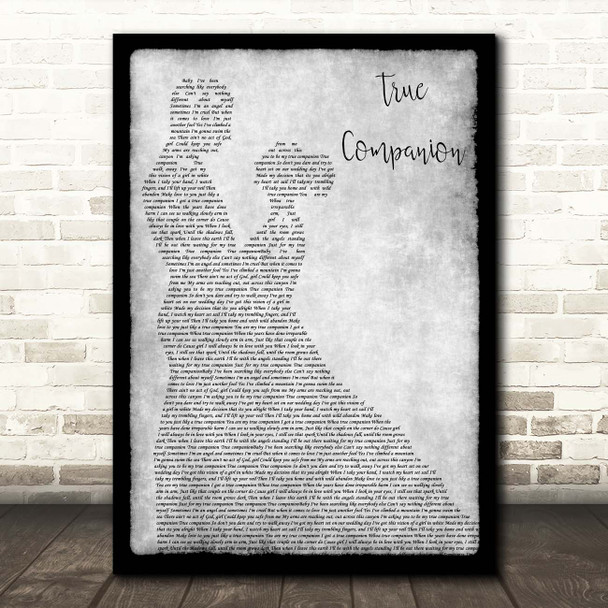 Marc Cohn True Companion Grey Man Lady Dancing Song Lyric Print