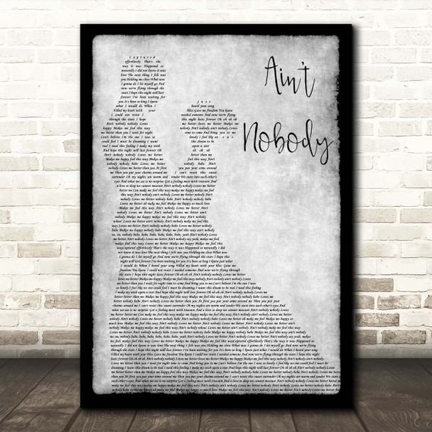 Chaka Khan Ain't Nobody Grey Man Lady Dancing Song Lyric Print