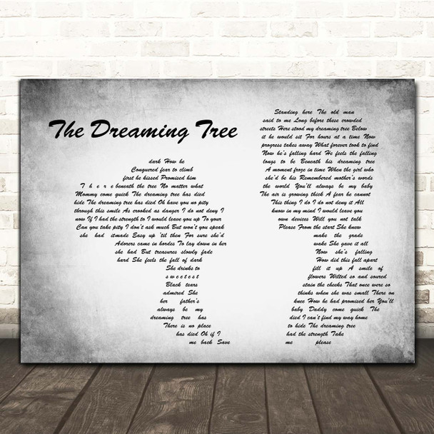 Dave Matthews Band The Dreaming Tree Man Lady Couple Grey Song Lyric Print