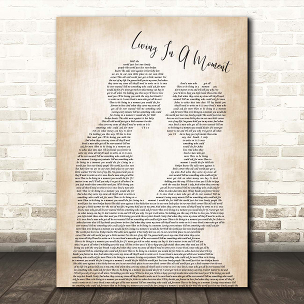 Ty Herndon Living In A Moment Man Lady Bride Groom Wedding Song Lyric Print