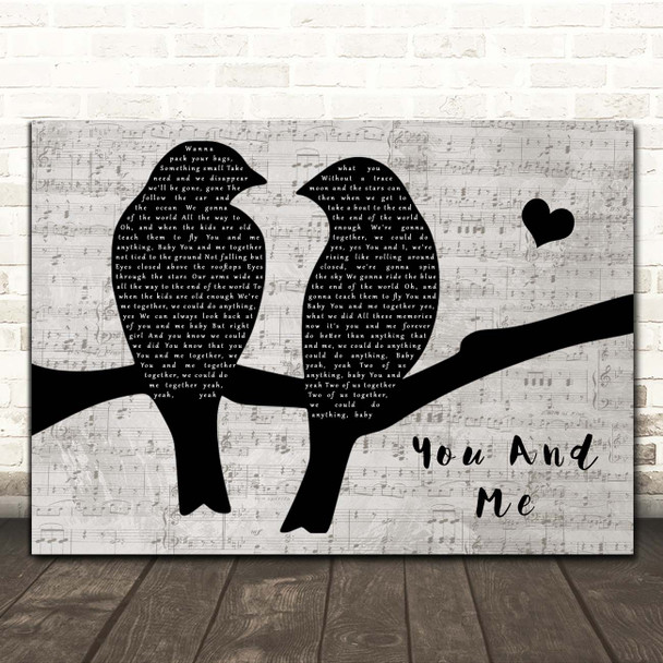 Dave Matthews Band You And Me Lovebirds Music Script Song Lyric Print