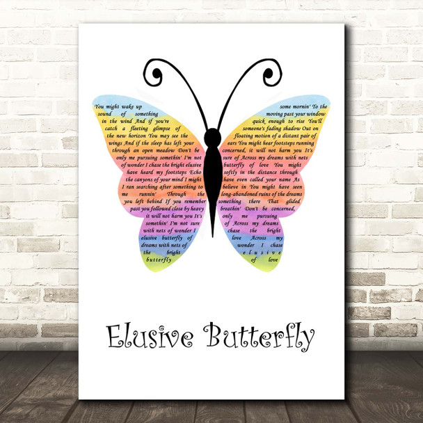Val Doonican Elusive Butterfly Rainbow Butterfly Song Lyric Print