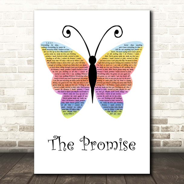 Girls Aloud The Promise Rainbow Butterfly Song Lyric Print