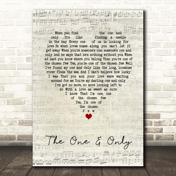 Gladys Knight The One & Only Script Heart Song Lyric Print