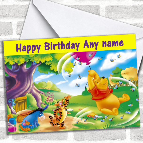 Winnie The Pooh Personalized Birthday Card