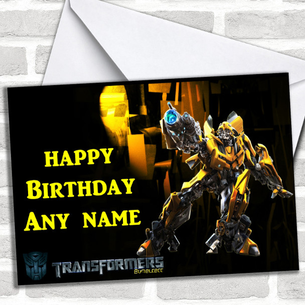 Transformers Bumble Bee Personalized Birthday Card