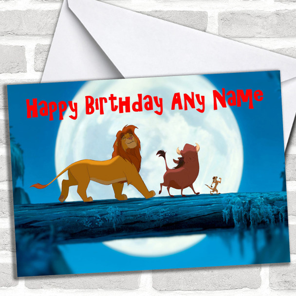 The Lion King Blue Personalized Birthday Card