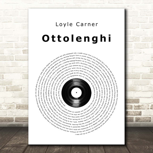 Loyle Carner Ottolenghi Vinyl Record Song Lyric Print