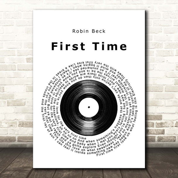 Robin Beck First Time Vinyl Record Song Lyric Print