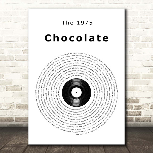 The 1975 Chocolate Vinyl Record Song Lyric Print