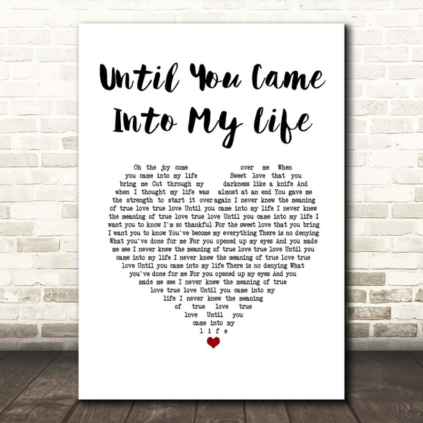 Ann Peebles Until You Came Into My Life White Heart Song Lyric Print