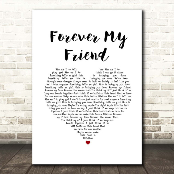 Ray LaMontagne Forever My Friend White Heart Song Lyric Print
