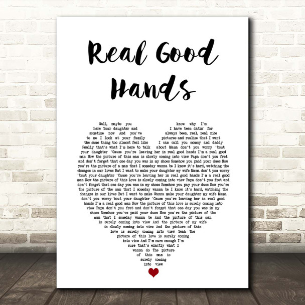 Gregory Porter Real Good Hands White Heart Song Lyric Print