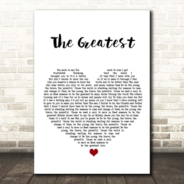 James Blunt The Greatest White Heart Song Lyric Print