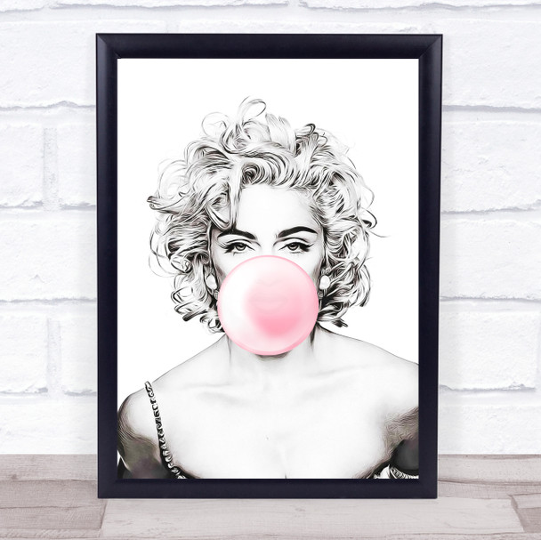 Madonna Bubble Gum Wall Art Print