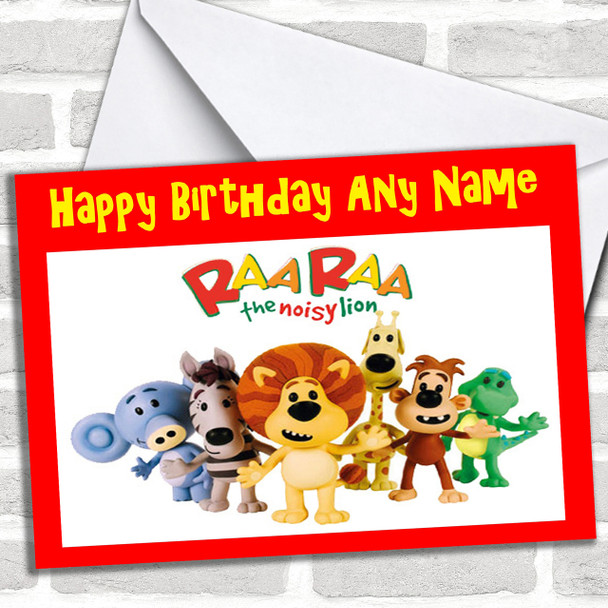 Rara The Noisy Little Lion Personalized Birthday Card