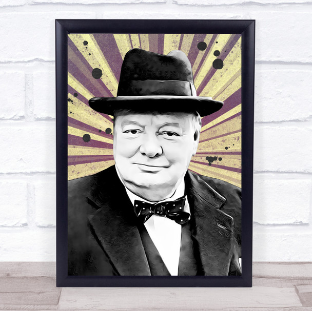 Winston Churchill Vintage Funky Wall Art Print Winston Churchill Vintage Funky Wall Art Print