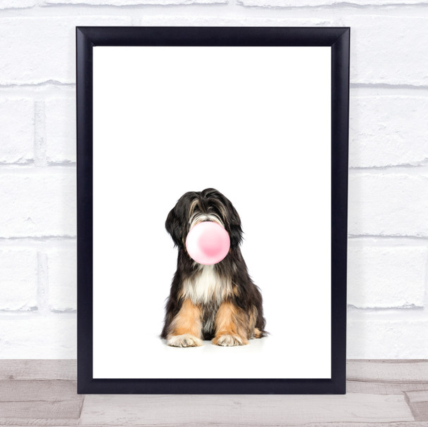 Dog Tibetan Terrier Bubblegum Wall Art Print