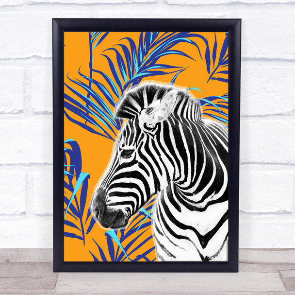 Jungle Art Zebra Wall Art Print