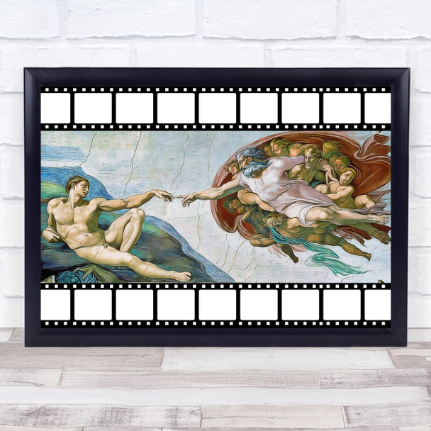 The Creation Of Adam Film Reel Wall Art Print