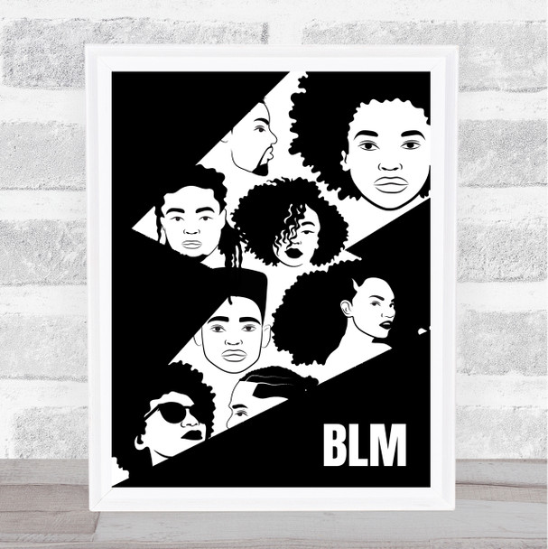 Black Lives Matter Lightening Faces Wall Art Print