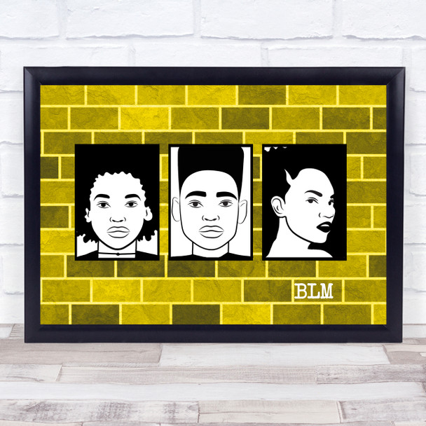 Black Lives Matter Wall Yellow Wall Art Print