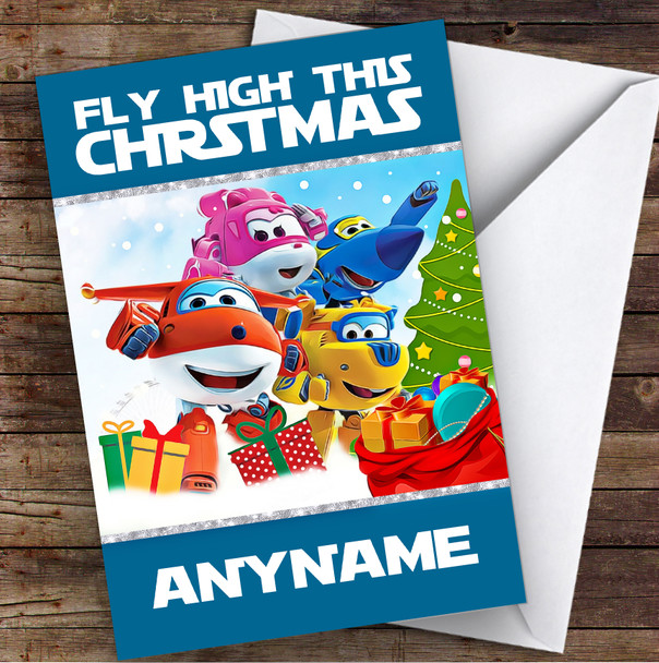 Super Wings Fly High This Christmas Personalized Children's Christmas Card