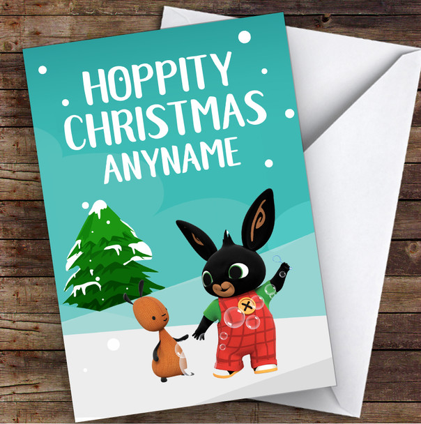Bing Bunny Hoppity Christmas Personalized Children's Christmas Card