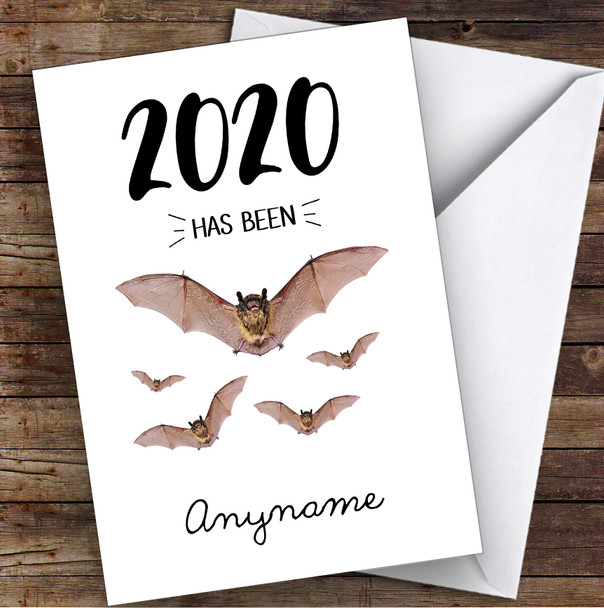 Funny Corona 2020 Has Been Batty Lockdown Personalized Christmas Card