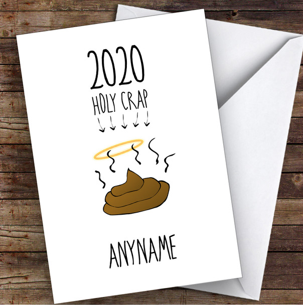 Funny Corona 2020 Holy Crap! Lockdown Personalized Christmas Card