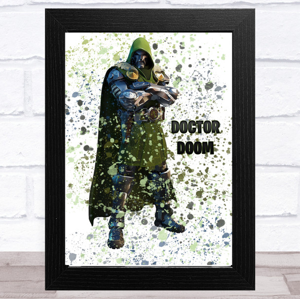 Splatter Art Gaming Fortnite Doctor Doom Kid's Room Children's Wall Art Print