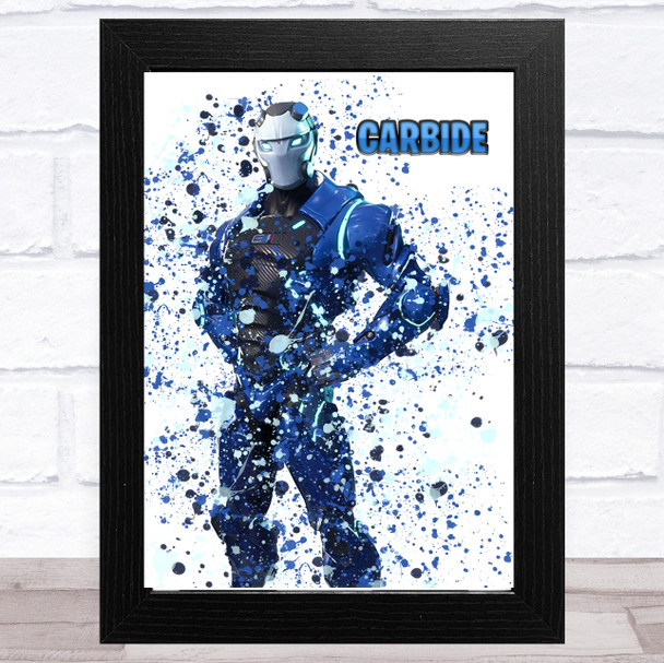 Splatter Art Gaming Fortnite Carbide Kid's Room Children's Wall Art Print