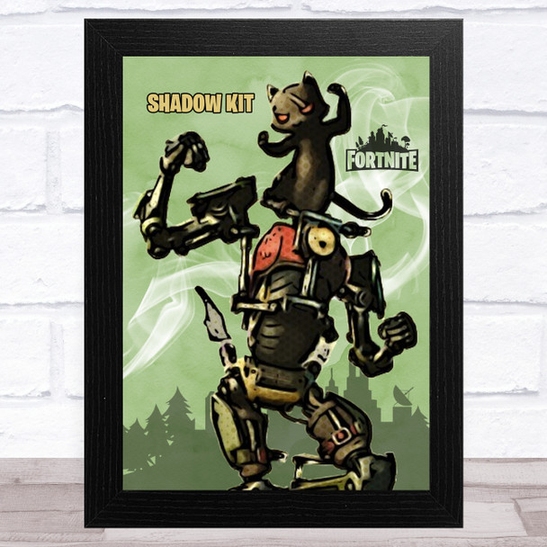 Shadow Kit Gaming Comic Style Kids Fortnite Skin Children's Wall Art Print