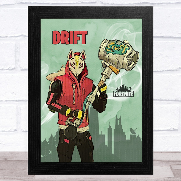 Drift Gaming Comic Style Kids Fortnite Skin Children's Wall Art Print