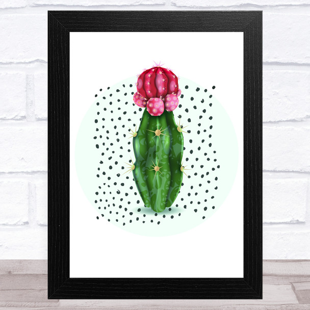 Spotty Cactus Design 5 Wall Art Print