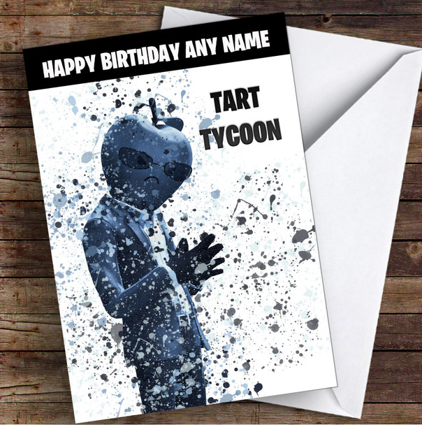 Splatter Art Gaming Fortnite Tart Tycoon Kid's Children's Personalized Birthday Card