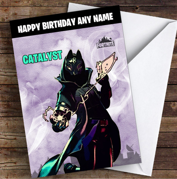 Catalyst Gaming Comic Style Kids Fortnite Skin Children's Personalized Birthday Card